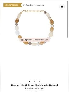 Beaded multi stone necklace